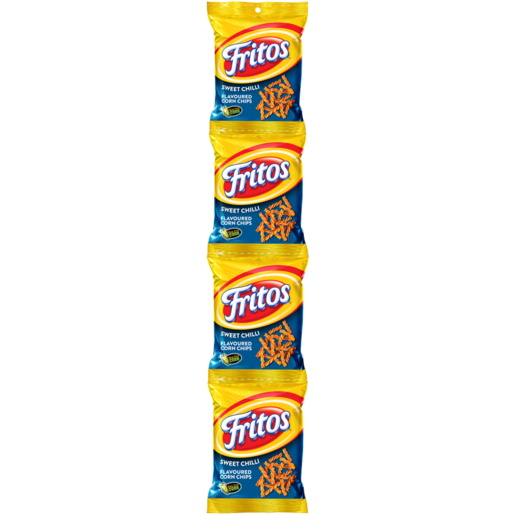 Fritos Twists Sweet Chilli Flavoured Corn Chips 4 x 25g