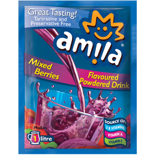 Amila Mixed Berries Flavoured Powdered Drink Sachet 45g