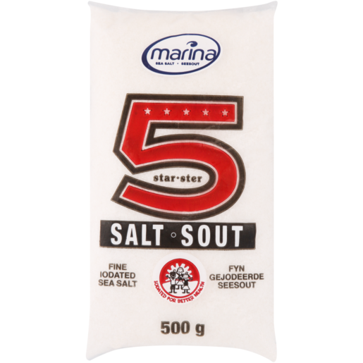 5 Star Fine Iodated Sea Salt 500g