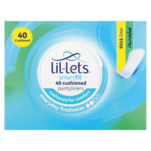 Lil-Lets Smartfit Unscented Thick Pantyliners 40 Pack