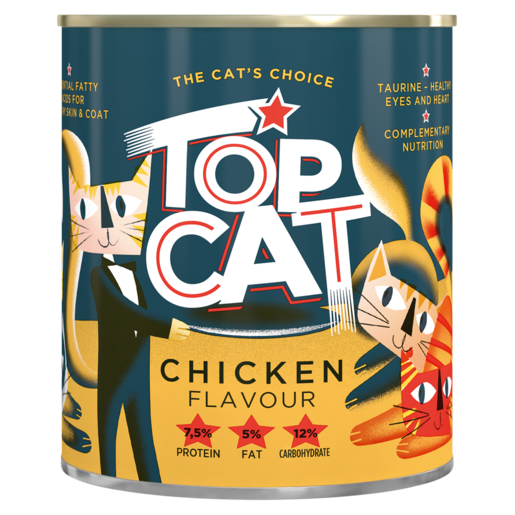 Top Cat Chicken Flavoured Cat Food Can 820g