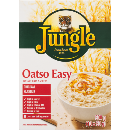 Jungle Oatso Easy Original Flavoured Instant Oats Sachets 500g