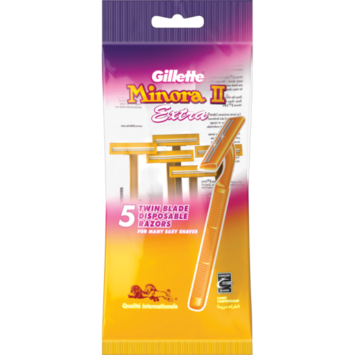 Gillette Disposable Minora II Razors 5 Pack