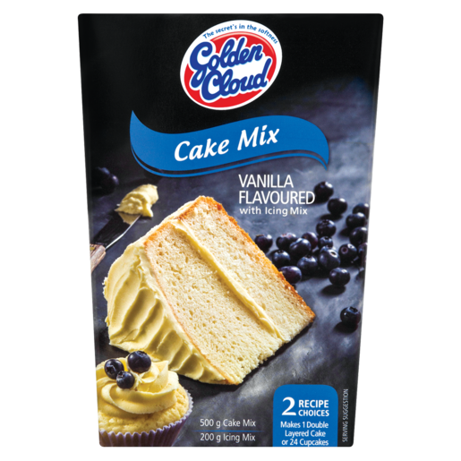 Golden Cloud Vanilla Flavoured Cake Mix With Icing Mix 700g