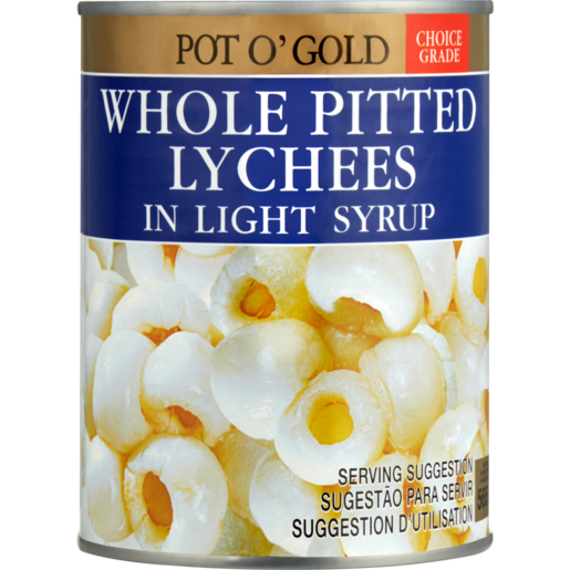 Pot O' Gold Whole Pitted Lychees In Syrup 565g