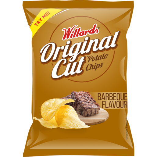 Willards Original Cut Barbecue Flavoured Potato Chips 125g