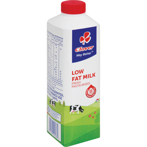 Clover Fresh Low Fat Milk Carton 1L