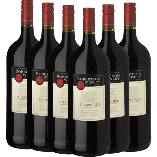 Robertson Winery Chapel Red Wine Bottles 6 x 1.5L