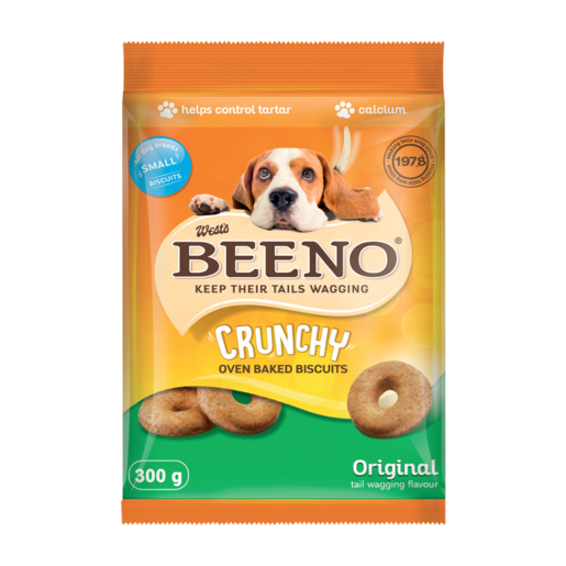 West's BEENO Crunchy Original Flavoured Oven Baked Dog Biscuits 300g