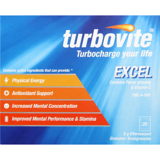 Turbovite Excel Effervescent Granules 20 Pack