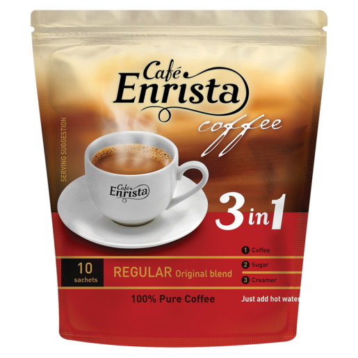 Café Enrista 3-In-1 Regular Instant Coffee Sticks 250g