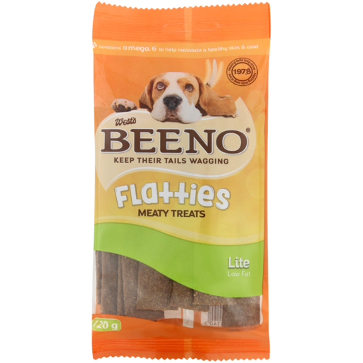 BEENO Flatties Lite Low Fat Meaty Dog Treats 120g