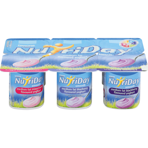 NutriDay Smooth Berry Medley Yoghurt Multipack 6 x 100g