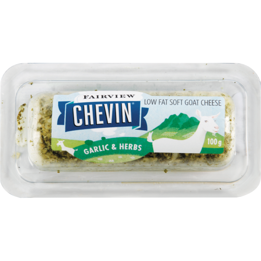 Fairview Chevin Garlic & Herb Low Fat Goat Cheese Pack 100g