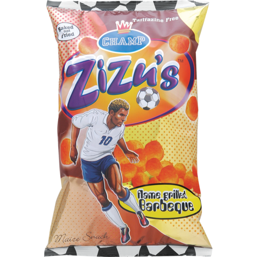 Champ Zizu's Flame Grilled Barbecue Maize Snack 100g