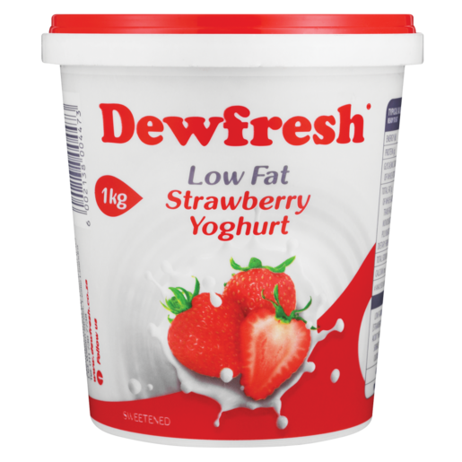 Dewfresh Strawberry Low Fat Yoghurt 1kg