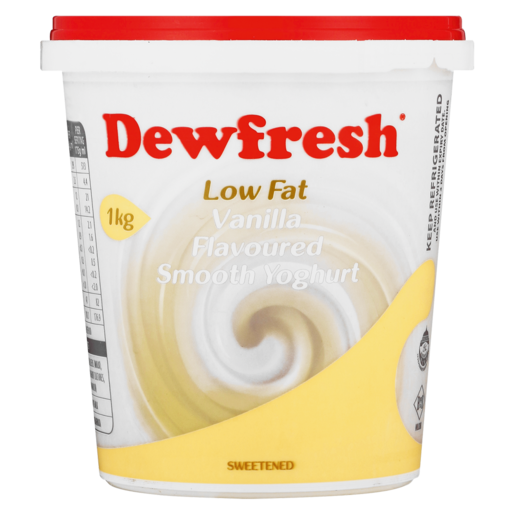 Dewfresh Smooth Vanilla Flavoured Yoghurt 1kg