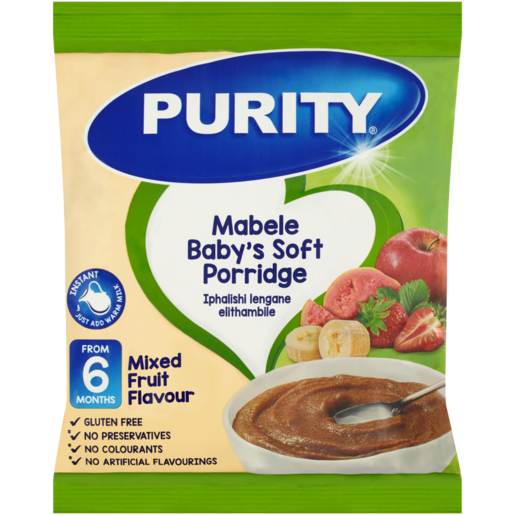 PURITY Mabele Mixed Fruit Flavoured Baby's Soft Porridge 6 - 36 Months 350g