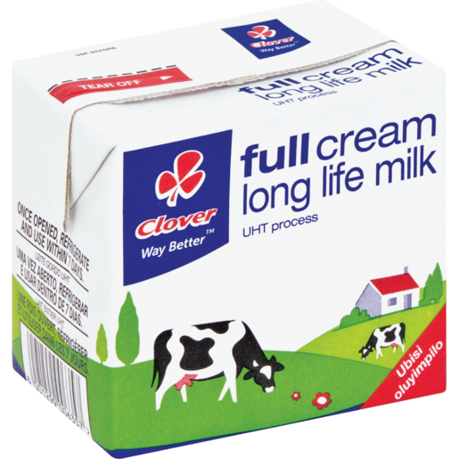 Clover UHT Full Cream Long Life Milk Carton 500ml