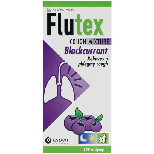 Flutex Blackcurrant Flavoured Cough Mixture 100ml