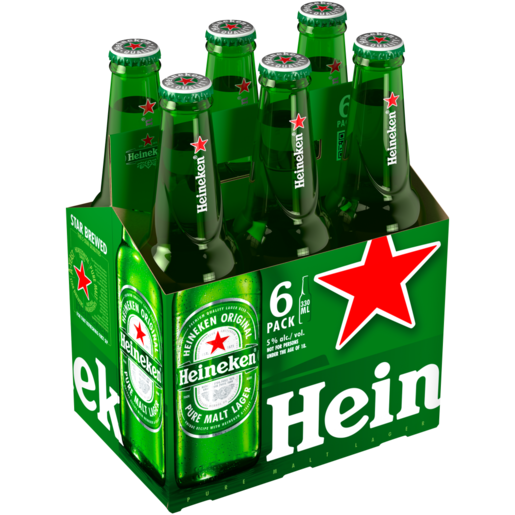 Heineken Premium Larger Beer Bottles 6 x 330ml