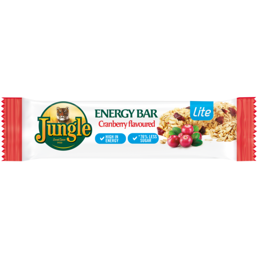 Jungle Lite Cranberry Flavoured Energy Bar 40g