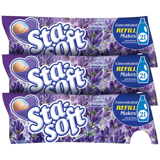 Sta-soft Lavender Fresh Concentrated Fabric Softener Refill 3 x 500ml