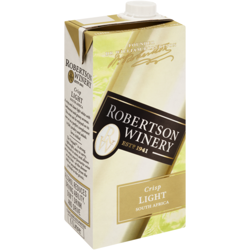 Robertson Winery Extra Light Crisp White Wine Box 1L
