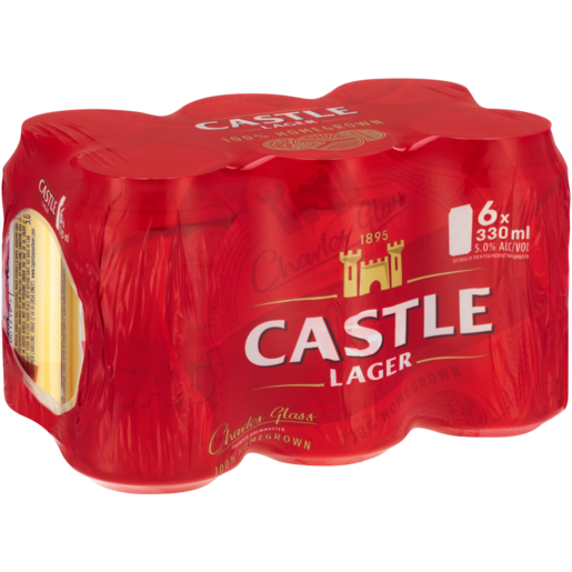 Castle Lager Beer Cans 6 x 330ml