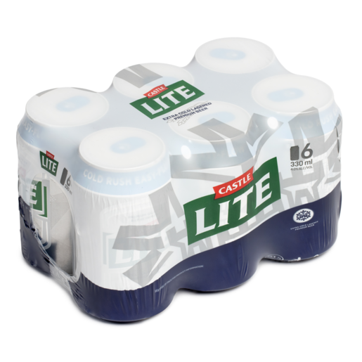 Castle Lite Beer Cans 6 x 330ml
