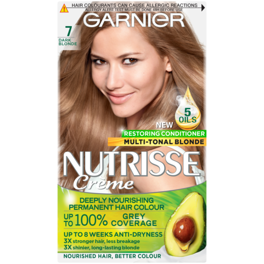 Garnier Nutrisse 7 Almond Dark Blonde Permanent Hair Dye | Hair Colourants  & Dyes | Hair Care | Health & Beauty | Shoprite ZA