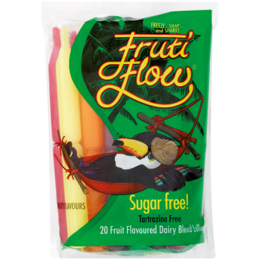 Fruti Flow Sugar Free Fruit Flavoured Dairy Blend Lollies 20 Pack