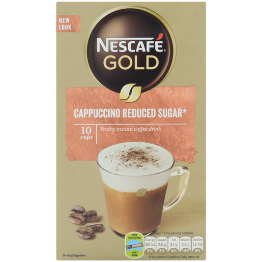 NESCAFÉ Gold Reduced Sugar Cappuccino 10 x 12.5g