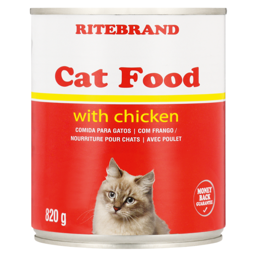 Ritebrand Cat Food With Chicken Can 820g