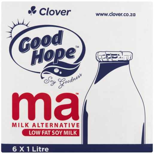 Clover Good Hope UHT Soya Milk Alternative Cartons 6 x 1L