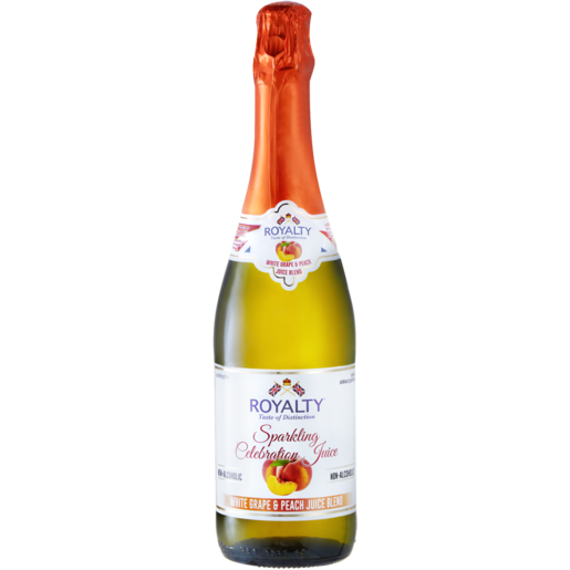 Royalty White Grape & Peach Flavoured Non-Alcoholic Sparkling Juice Bottle 750ml