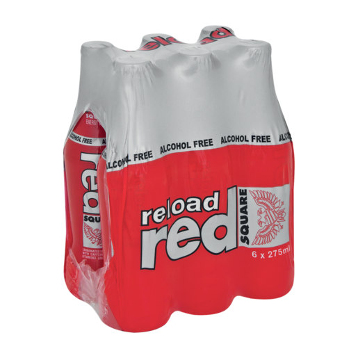 Red Square Reload Energy Drink Bottle 6 x 275ml