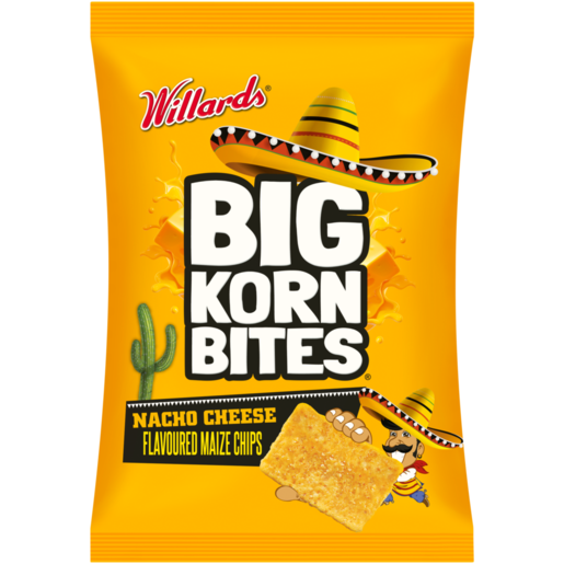 Big Korn Bites Nacho Cheese Flavoured Maize Chips 120g