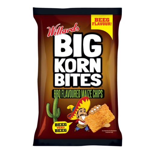Big Korn Bites BBQ Flavoured Maize Chips 120g