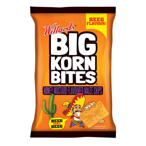 Big Korn Bites Honey Mustard Flavoured Maize Chips 50g