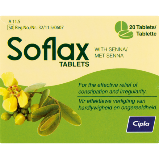Cipla Soflax Sennoside Tablets 20 Pack