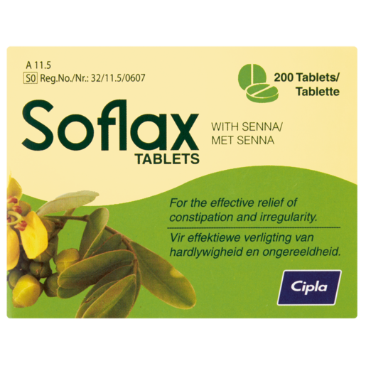 Cipla Soflax Laxative Tablets 200 Pack
