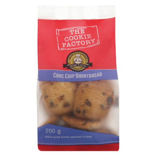 Cookie Factory Chocolate Chip Flavoured Confectionary Biscuits 200g