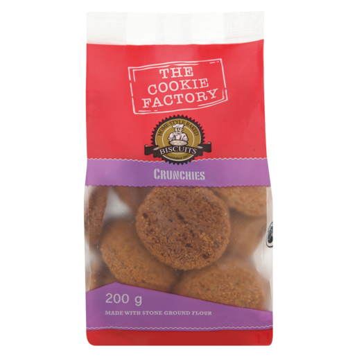 Cookie Factory Crunchies Confectionery Biscuits 200g