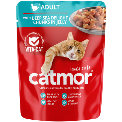 Catmor Deep Sea Delight Chunks In Jelly Adult Wet Cat Food 70g