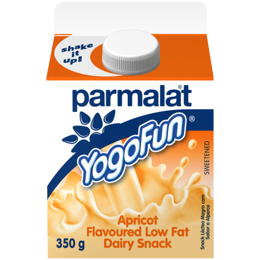 Parmalat YogoFun Apricot Flavoured Low Fat Drinking Yoghurt 350g