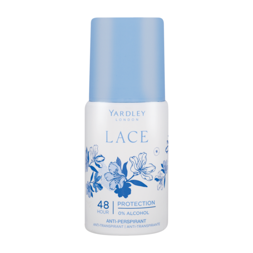 Yardley Lace 0% Alcohol Anti-Perspirant Roll-On 50ml