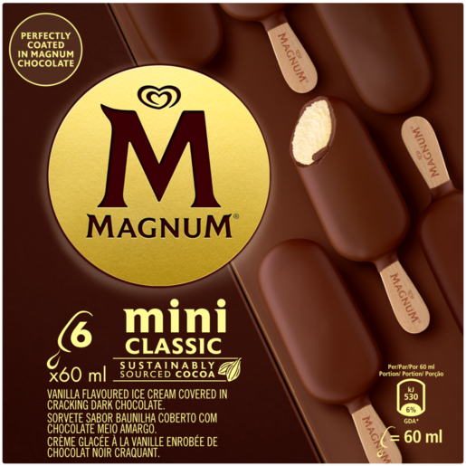 MAGNUM Classic Mini Ice Cream 6 x 60ml 
