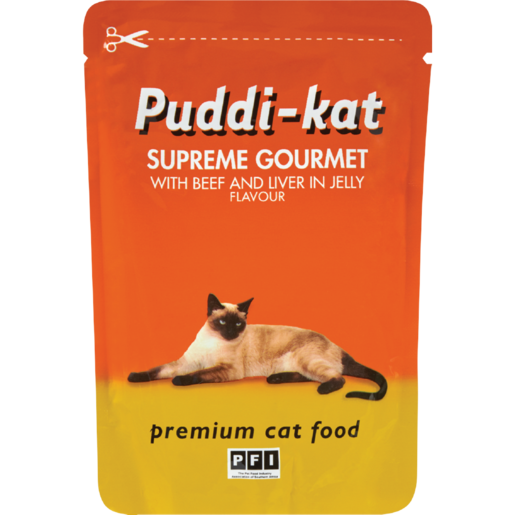 Puddi-kat Beef & Liver Flavoured Cat Food Sachet 85g