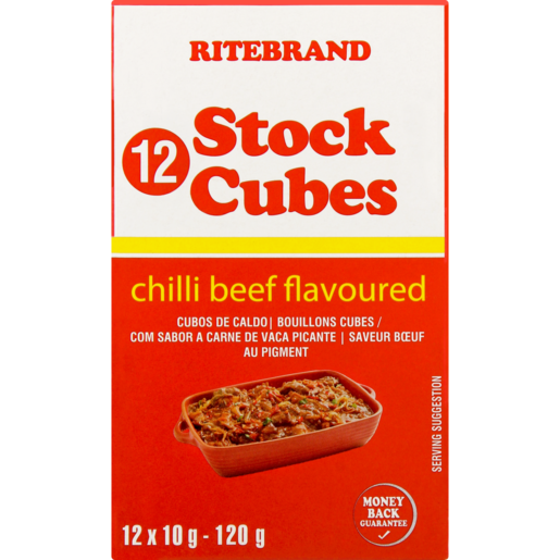 Ritebrand Chilli Beef Flavoured Stock Cubes 12 x 10g